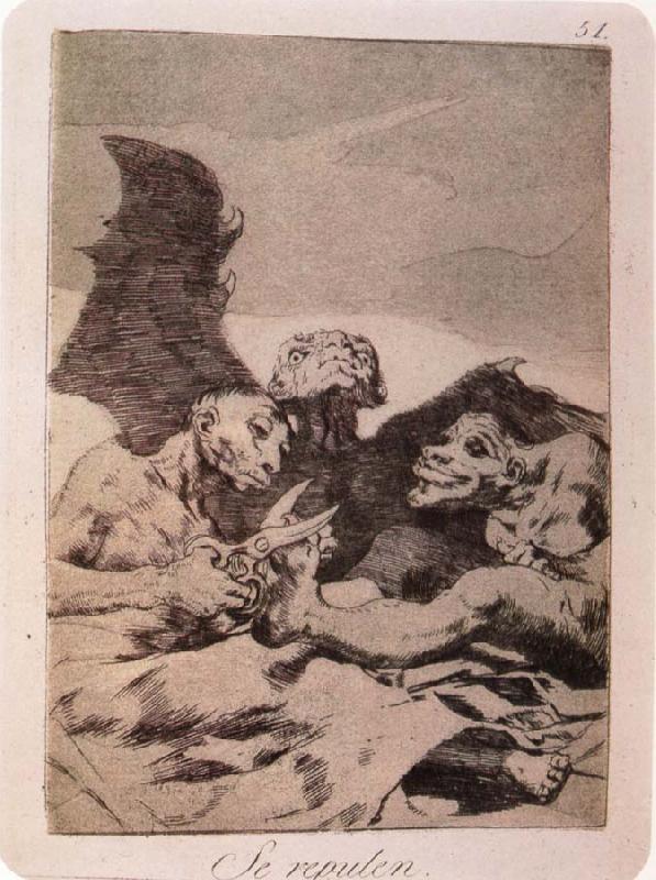 Francisco Goya Se Repulen oil painting picture